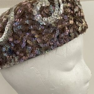 Vintage Abraham & Strauss Sequin Pill Box Hat